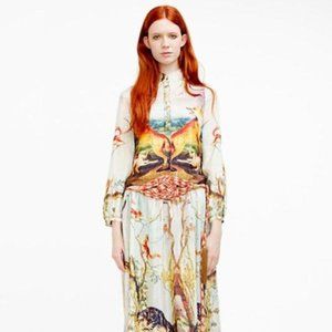 Diego Binetti Silk Fox Hunt dress